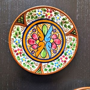 Vintage Spanish Andalusian Style Hand-Painted Ceramic Plate - 5.5 Inches